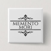 Memento Mori Vierkante Button 5,1 Cm (Voorkant)