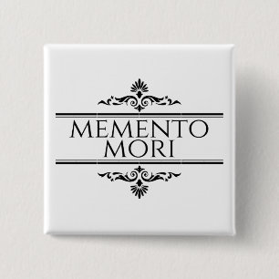 Memento Mori Vierkante Button 5,1 Cm