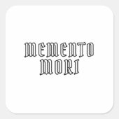 Memento Mori Vierkante Sticker (Voorkant)