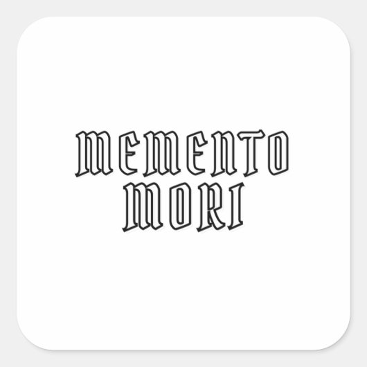 Memento Mori Vierkante Sticker (Voorkant)