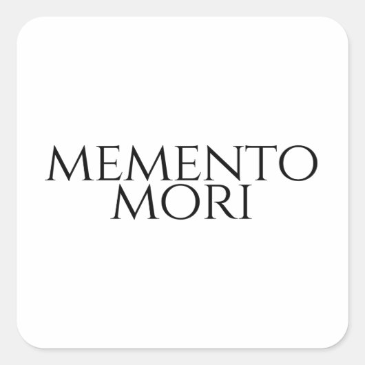 Memento Mori Vierkante Sticker (Voorkant)