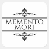 Memento Mori Vierkante Sticker (Voorkant)