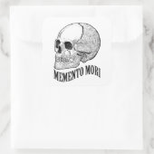 Memento mori vierkante sticker (Tas)