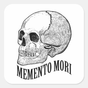 Memento mori vierkante sticker