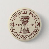 memento mori vivere ronde button 5,7 cm (Voorkant)