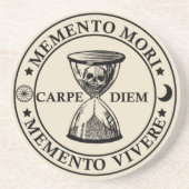 memento mori vivere zandsteen onderzetter (Voorkant)