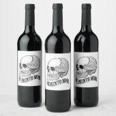 Memento mori wijn etiket (Flessen)