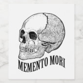 Memento mori wijn etiket (Enkel label)