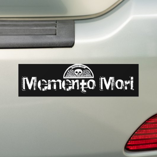 Memento Mori Winged Death Skull Bumpersticker (Op auto)