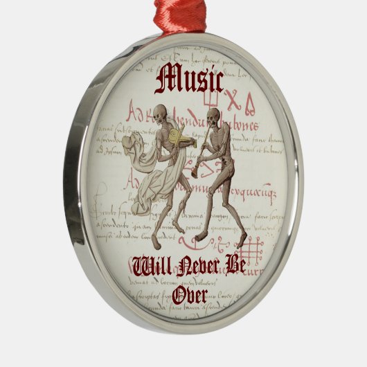 Memento mori X-mas-Ornament VI Metalen Ornament (Rechts)