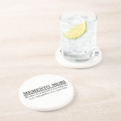 Memento mori zandsteen onderzetter (Zijkant)