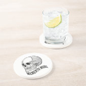 Memento mori zandsteen onderzetter (Zijkant)