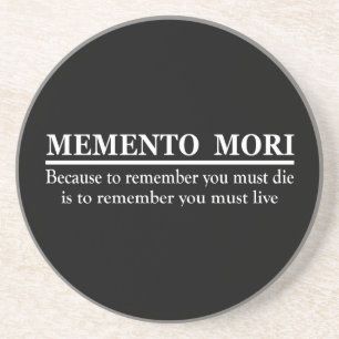 Memento mori zandsteen onderzetter