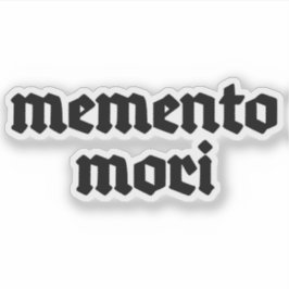 Memento Mori (zwart) Sticker
