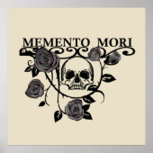 Memento mori zwarte rozen poster (Voorkant)