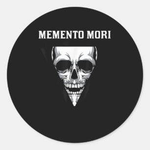 Memento mortaliteit stoïcisme filosofie Q Ronde Sticker