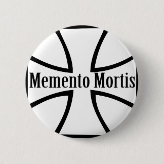 memento mortis cross icon ronde button 5,7 cm