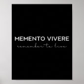 Memento Vivere herinnert zich om Latijn Q van de f Poster (Voorkant)