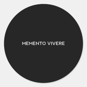 Memento Vivere herinnert zich om Latijn Q van de f Ronde Sticker