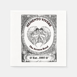 Memento Vivere Vintage Engel Bond Kunst Servet