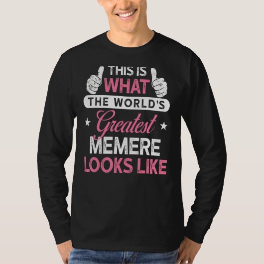 Memere World's Greatest Memere T-shirt (Voorkant)