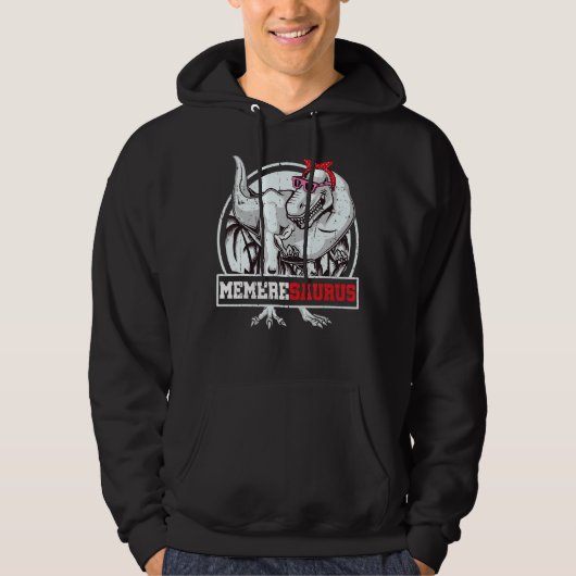 MemereSaurus Rex Dinosaur Memere Saurus Family Hoodie (Voorkant)