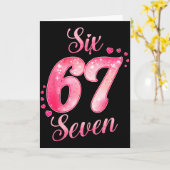 Memes 6 En 7 Zes Zeven Schattig Liefde Valentijn M Kaart (Gele Bloem)