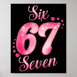 Memes 6 En 7 Zes Zeven Schattige Liefde Valentijn Poster