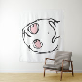 memes de ik vraag denkend roze ogen rokend wandkleed (In situ)