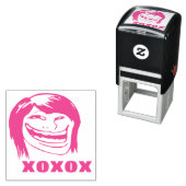 Memes Le Me XOXO Vrouw Troll Roze Grappige Stempel (In situ)
