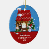 Meme's Love House Kerstversiering Keramisch Ornament (Rechts)