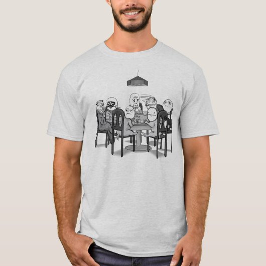 Memes Poker Table met Gusta Ok gezicht etc T-shirt (Voorkant)