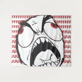 memes rageguy fuuuuu wandkleed (Voorkant (horizontaal))