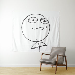 memes-uitdaging geaccepteerd wandkleed