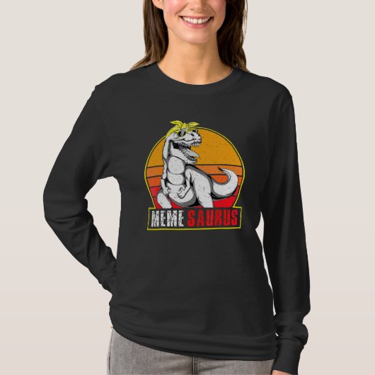 Memesaurus Rex Dinosaur Meme Saurus Family Matchin T-shirt (Voorkant)