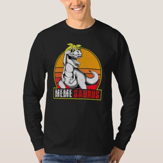 Memesaurus Rex Dinosaur Meme Saurus Family Matchin T-shirt (Voorkant)