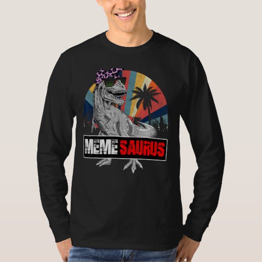 Memesaurus Rex Dinosaur Meme Saurus Family Matchin T-shirt (Voorkant)