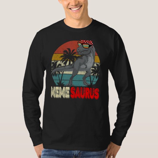 Memesaurus Rex Dinosaur Meme Saurus Moeder Fami T-shirt (Voorkant)