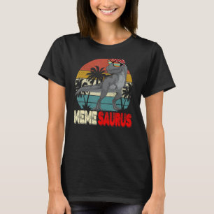 Memesaurus Rex Dinosaur Meme Saurus Moeder Fami T-shirt