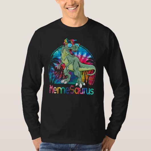 Memesaurus Rex Dinosaur Tie Dye Moeder T-shirt (Voorkant)
