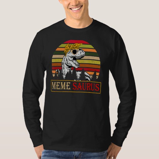 Memesaurus rex dinosaurus meme saurus familie moed t-shirt (Voorkant)