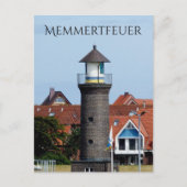 Memmertfeuer, vuurtoren, juist, oost-Frisia Briefkaart (Voorkant)
