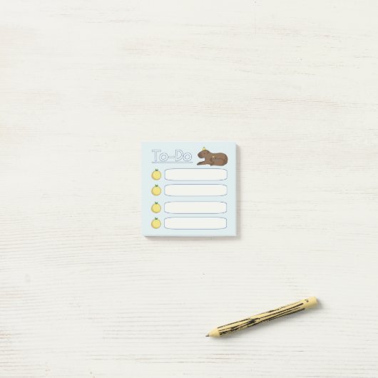 Memo Capybara to-Do List Post-it® Notes (Op bureau)