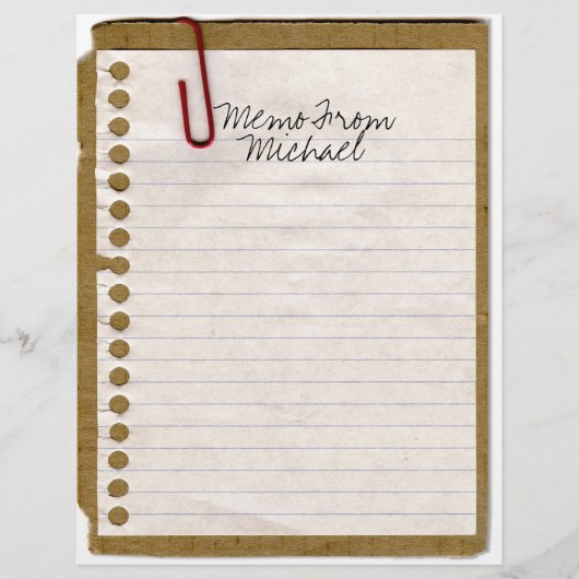 Memo van... Aangepaste briefpapier (Voorkant)