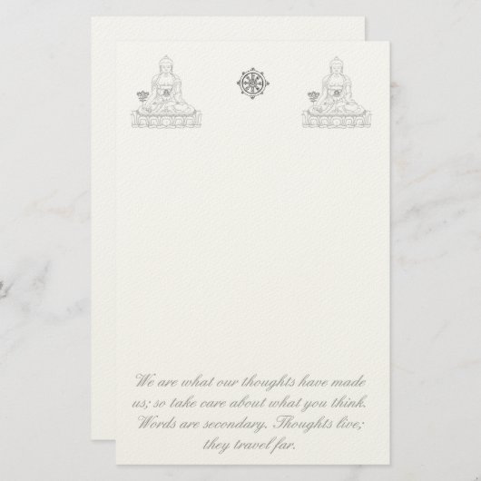 MEMO van Boeddha Briefpapier (Voorkant / Achterkant)