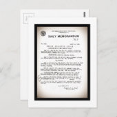 Memo van de Hydrografische Kantoor Titanic-ramp Briefkaart (Voorkant / Achterkant)