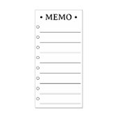 Memo voor eenvoudige taken rubberstempel (Afrduk)