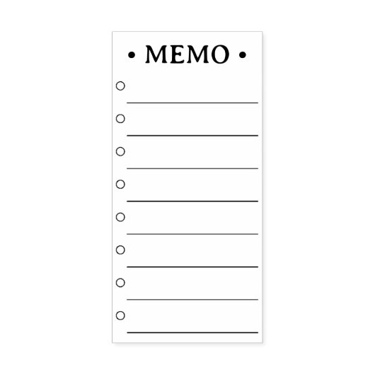 Memo voor eenvoudige taken rubberstempel (Afrduk)