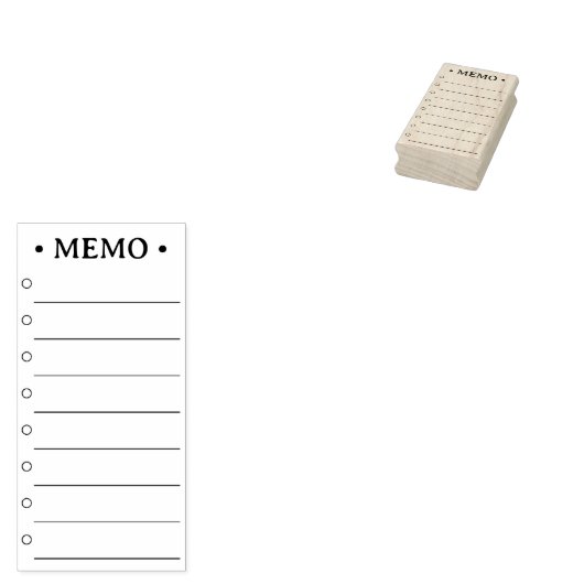 Memo voor eenvoudige taken rubberstempel (Gestempeld)