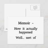 Memoir Hoe het gebeurde Briefkaart (Voorkant / Achterkant)